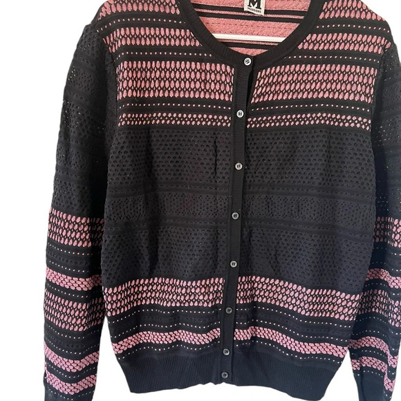 M Missoni Black and Metallic Pink Cardigan - Picture 9 of 11